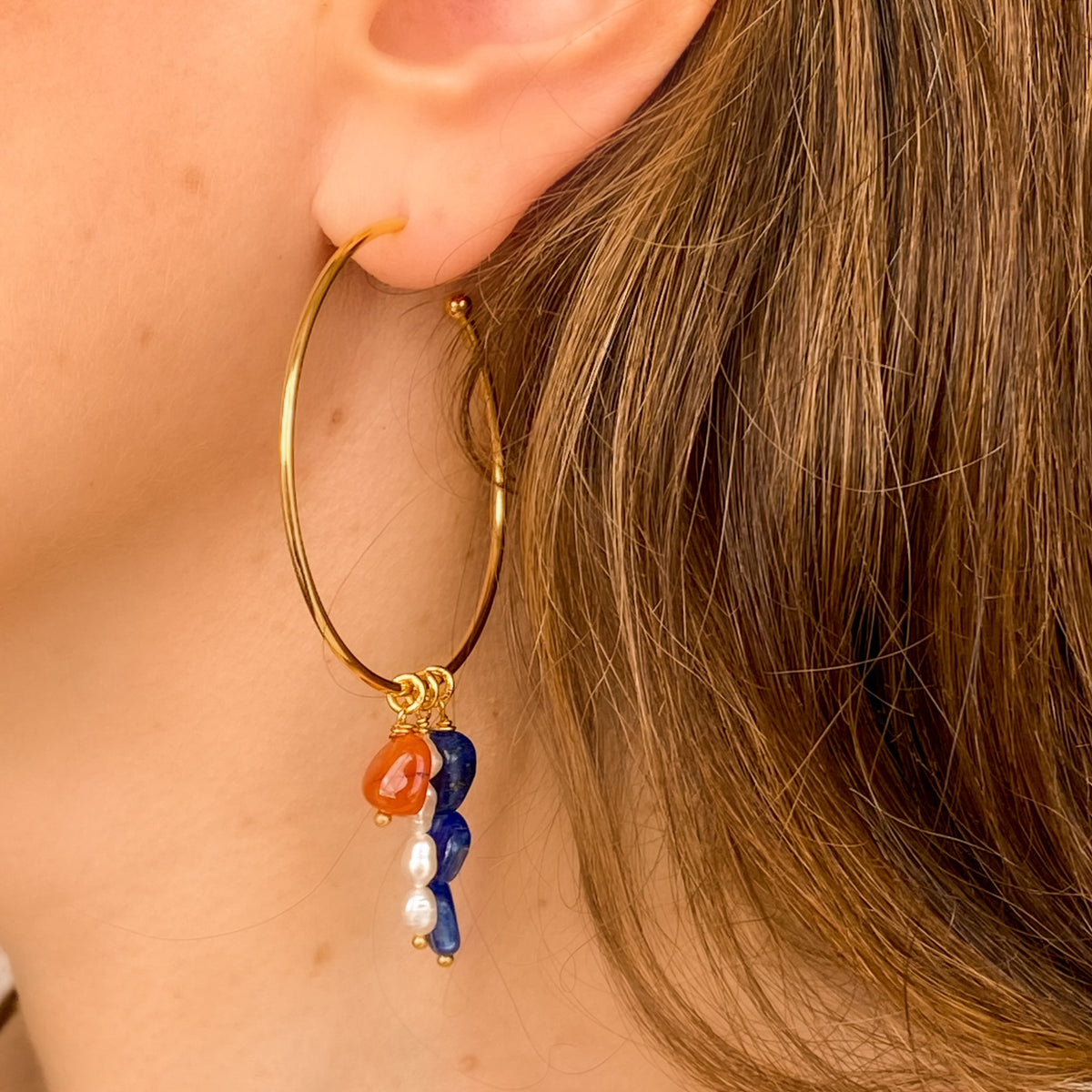 Boucle d'oreille créole Zoé à l'unité Youm