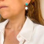 Charger l&#39;image dans la galerie, Boucles d&#39;oreilles Pernille turquoise
