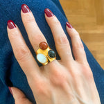 Charger l&#39;image dans la galerie, Bague Sia agate noire
