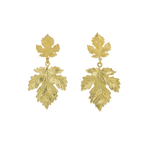 Boucles d'oreilles feuille pendantes Xylia
