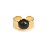 Charger l&#39;image dans la galerie, Bague Sia agate noire
