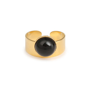 Bague Sia agate noire