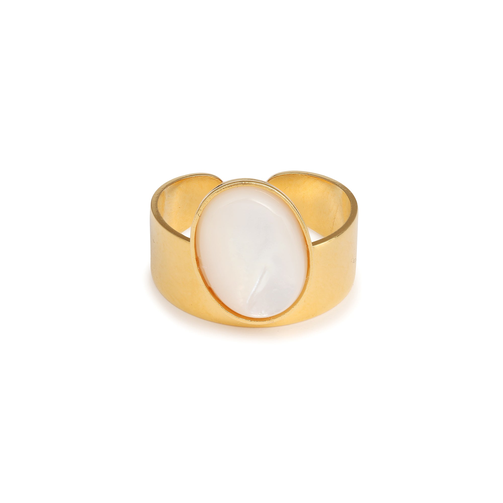 Bague Mara nacre blanche