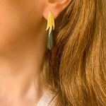 Charger l&#39;image dans la galerie, Boucles d&#39;oreilles Armelle Onyx noire.
