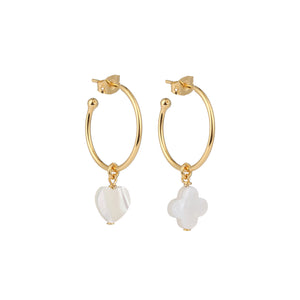 Boucles d'oreilles créoles malachite Lucky