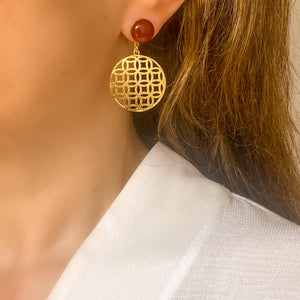 Boucles d'oreilles Flavie nacre blanche