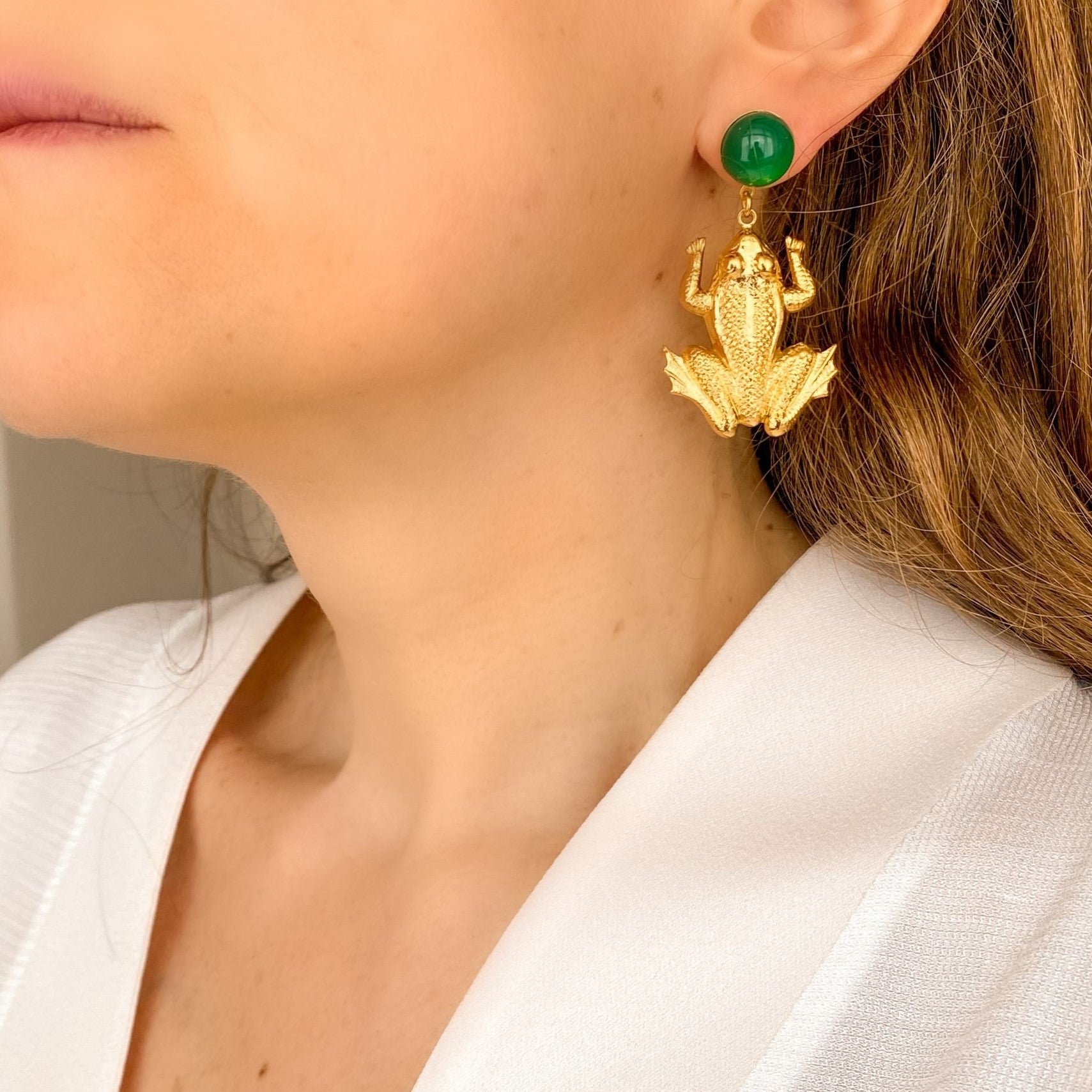 Boucles d'oreilles grenouille Eole