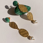 Charger l&#39;image dans la galerie, Boucles d&#39;oreilles Liz malachite
