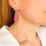 Charger l&#39;image dans la galerie, Boucles d&#39;oreilles galuchat Gisela rose
