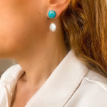 Charger l&#39;image dans la galerie, Boucles d&#39;oreilles Pernille turquoise
