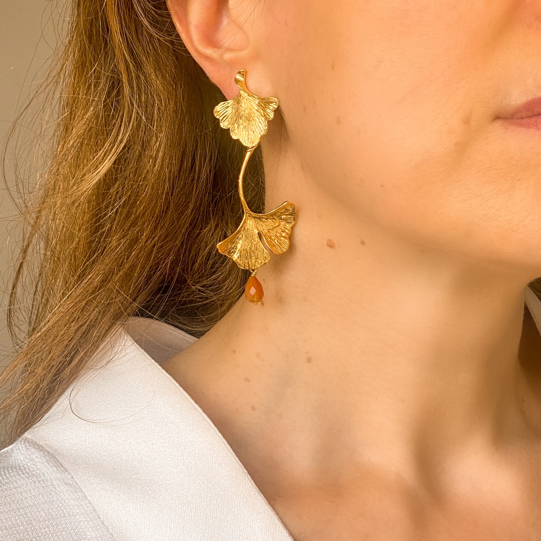 Boucles d'oreilles gingko April