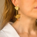 Charger l&#39;image dans la galerie, Boucles d&#39;oreilles gingko April
