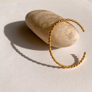 Bracelet jonc Twist doré