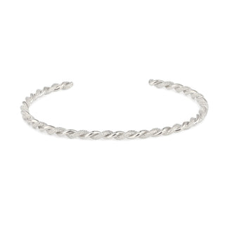 Bracelet jonc Twist argenté