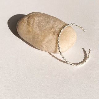 Bracelet jonc Twist argenté