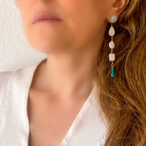 Boucles d'oreilles Zelda amazonite