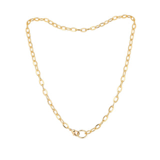 Collier doré Carole Youm à porter seul ouavec charms pierres & perles naturelles, packshot sur fond blanc.