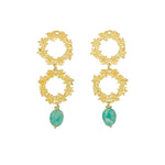 Charger l&#39;image dans la galerie, Boucles d&#39;oreilles Marguerite amazonite
