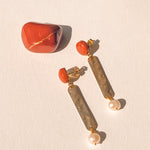 Charger l&#39;image dans la galerie, Boucles d&#39;oreilles Cleo quartz rose
