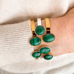 Charger l&#39;image dans la galerie, Bracelet jonc argenté aventurine Théo
