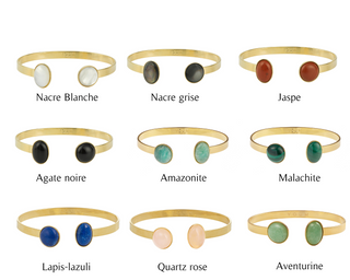 Jonc Théo doré malachite