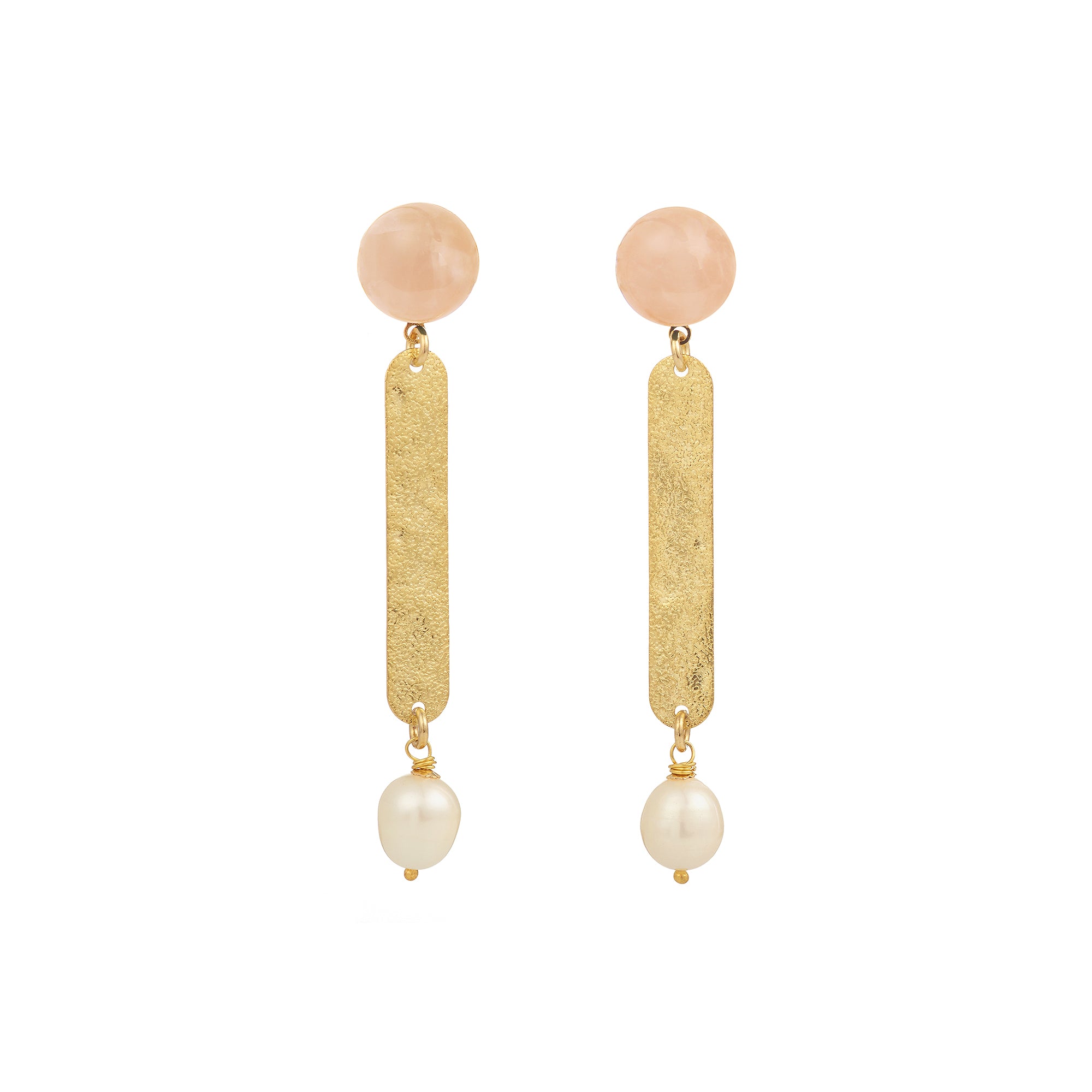 boucles Cléo Quartz rose