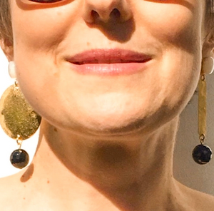 Boucles d’oreilles asymétriques Isabelle cornaline et quartz rose